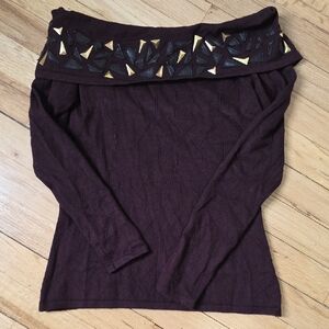 Alberto Makali Rich Brown Knit Top